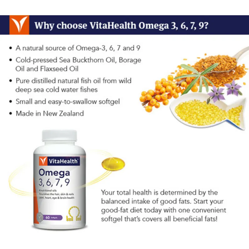 Vitahealth Omega 3 6 7 9 60 softgel EXP 11 2024 3679 Lazada