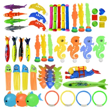 Pool Toys for Kids Diving Torpedo Toy Water Shark Fish Ring Stringy Oc –  DiscoverMyStore