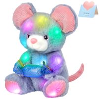 27ซม. Candy Mouse สีเทา Plush ของเล่นวันเกิดของขวัญโยนหมอนตุ๊กตาน่ารัก Kawaii Luminous Glow ตุ๊กตาสัตว์สำหรับเด็กผู้หญิง Children