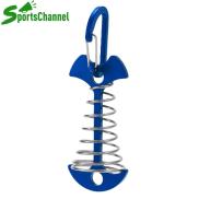 Camping Fishbone Ground Nail Lightweight Spring Hook with Carabiner