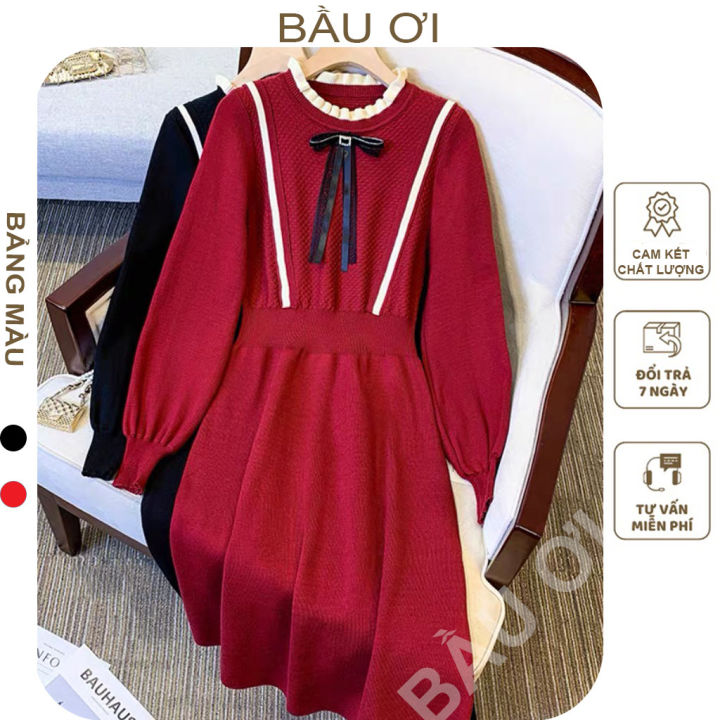 BAUOII V142] VÁY BẦU LEN VINTAGE HÀNG QUẢNG CHÂU ĐẸP CAO CẤP - ĐẦM ...