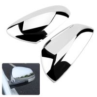 2pcs/set Silver Chrome Car Styling Rearview Mirror Frame Cap Decorative Cover Trim for MG ZS 2017-2018 Electroplating