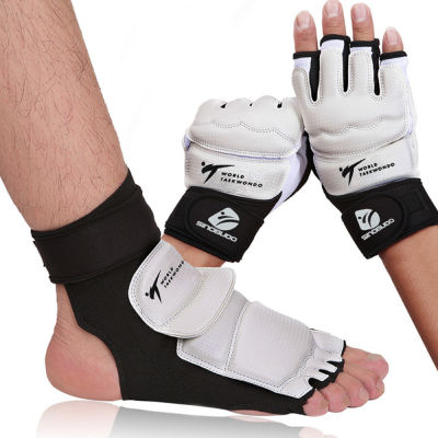 สินค้าใหม่ Taekwondo WT ข้อเท้า Hand Protector Guard คาราเต้อุปกรณ์ Palm Protector Guard ing Hand Foot Protector Suit