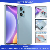 EPTWOO Xiaomi Redmi 12 12C 10A 10C 10 9C A1 A1 Plus เคสเคสโทรศัพท์ลายลูกอมกันกระแทกสีทึบใสพร้อม XSC-01ป้องกันหลายชิ้นฝาหลังอะคริลิค