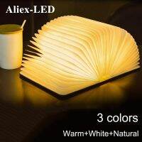 ❃☏✓ LED Night Light 3D book bedroom decor Lamps Rechargeable Wood decorative lamp Magnetic Foldable Creative gift Desk Table lights