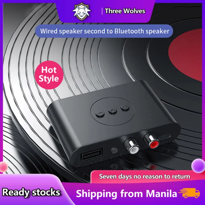 【Ready stocks】KEBETEME Bluetooth 5.0 Audio Receiver RCA 3.5mm AUX Jack