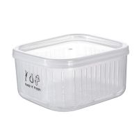 【CW】 Useful High Capacity PP Material Dual Layers Clear Food Storage Box Transparent Kitchen Storage Box for Kitchen