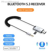 Mini Receptor Bluetooth Audio Receiver AUX V5.3 Wireless USB Adapter Plug Play HandFree Talk For Car Receiver TF Memory Card