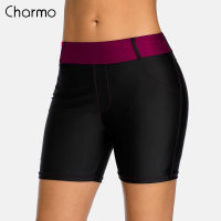 Charmo Women Swim Trunks Bottom Solid Swim Skirt Build-in Brief Swimwear Briefs Swimming Bottom Tankini Bottoms