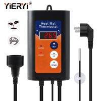 Yieryi Heat Mat Thermostat with Temperature Needle 0-60°C Plant Pet Thermostat Controller for Greenhouse Seedling Reptiles