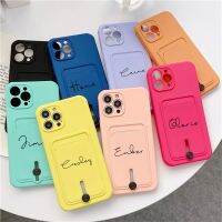 {Chaoke digital branch} เคสโทรศัพท์กระเป๋าใส่บัตรสไลด์ซิลิโคนดั้งเดิมสำหรับ iPhone 14 13 11 12 Pro Max XR XS X 7 8 Plus SE 2ฝาครอบแบบนิ่มที่กำหนดเองได้