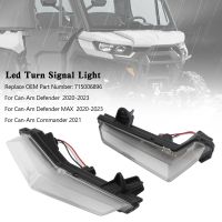 Areyourshop สัญญาณไฟเลี้ยวด้านหน้า LED สำหรับวิ่งในเวลากลางวันสำหรับ Can-Am Defender Max 2020-2023