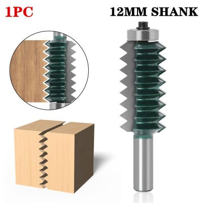 12mm Shank Finger Joint Glue Milling Cutter Raised panel V joint Router Bit สําหรับ Wood Tenon Woodwork Cone Machine Tenoning Bit