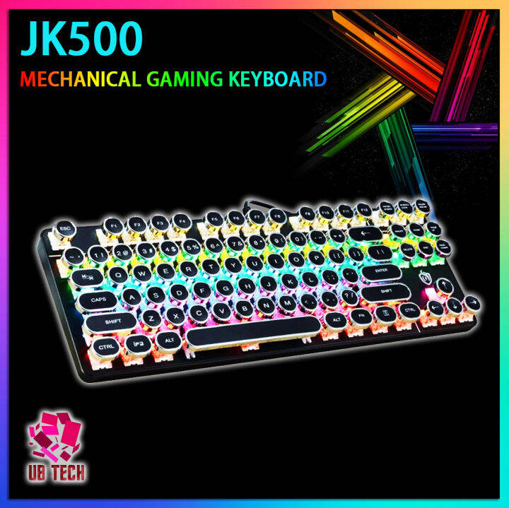 LED Backlight Mechanical Gaming Keyboard 87keys LED Backlight USB ...