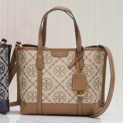 BagKSKUENDUJEE Monogram กระเป๋าสะพายไหล่ Tory ของผู้หญิงดั้งเดิม Burch สาม TB Perry