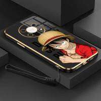 เคสสำหรับ Honor X9 5G สุดหรูเคสโทรศัพท์ลายการ์ตูนกรอบซิลิโคนนิ่มพร้อมฟรีสายคล้อง