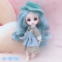 (Popular toys) 17เซนติเมตรเจ้าหญิง BJD 1/12ตุ๊กตากับเสื้อผ้าและรองเท้าที่สามารถเคลื่อนย้าย13ข้อต่อน่ารักใบหน้าหวานสาวของขวัญของเล่นเด็ก