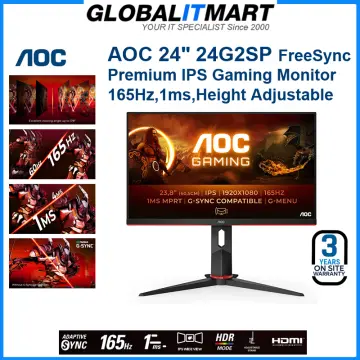  AOC 24G2SP 24 Frameless Gaming Monitor, Full HD IPS