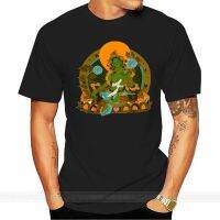Green Savior Tara Yogaer Zen การทำสมาธิสไตล์พุทธคุณภาพสูงพิมพ์ Gildan เสื้อยืดผู้ชาย T-Shirt