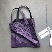 【ready stock】New Triangle Rhombus Issey Miyake Womens Portable One-shoulder Underarm Bag Six-grid Matte Twill PVC Fabric