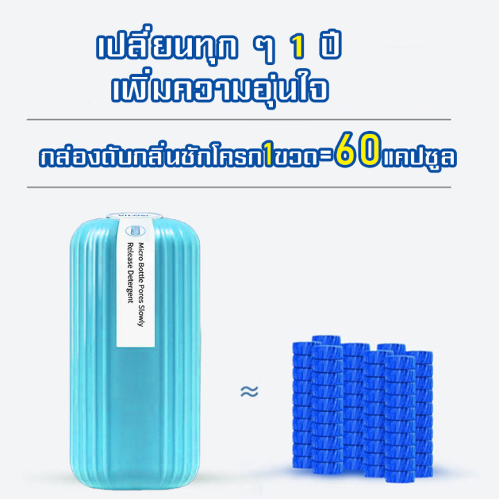 ก้อนดับกลิ่นชักโครก-น้ำสีฟ้า-สำหรับถังชักโครก-ดับกลิ่นห้องน้ำ-มีกลิ่นหอม-มี-2-กลิ่นให้เลือก