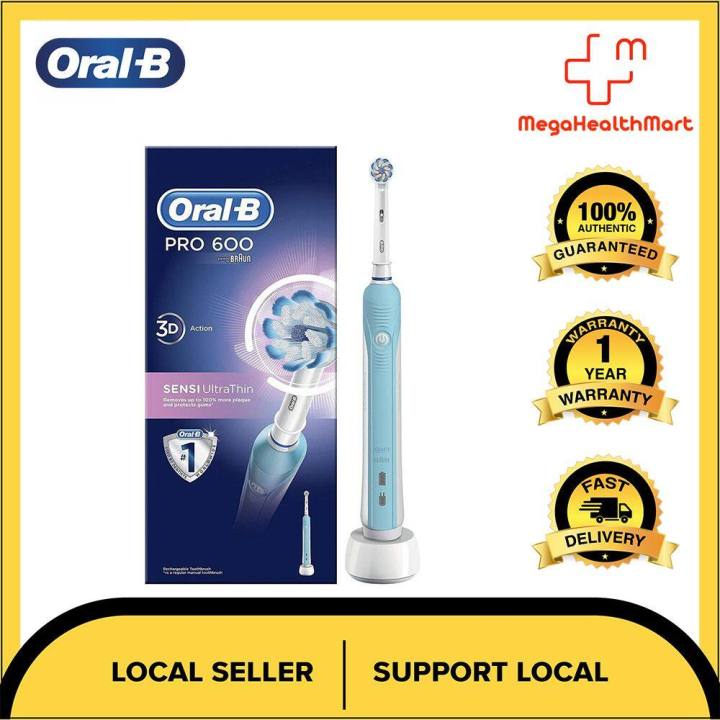 Oral B Sikat Gigi Elektrik Pro 600 Sensi Ultrathin Electric ...