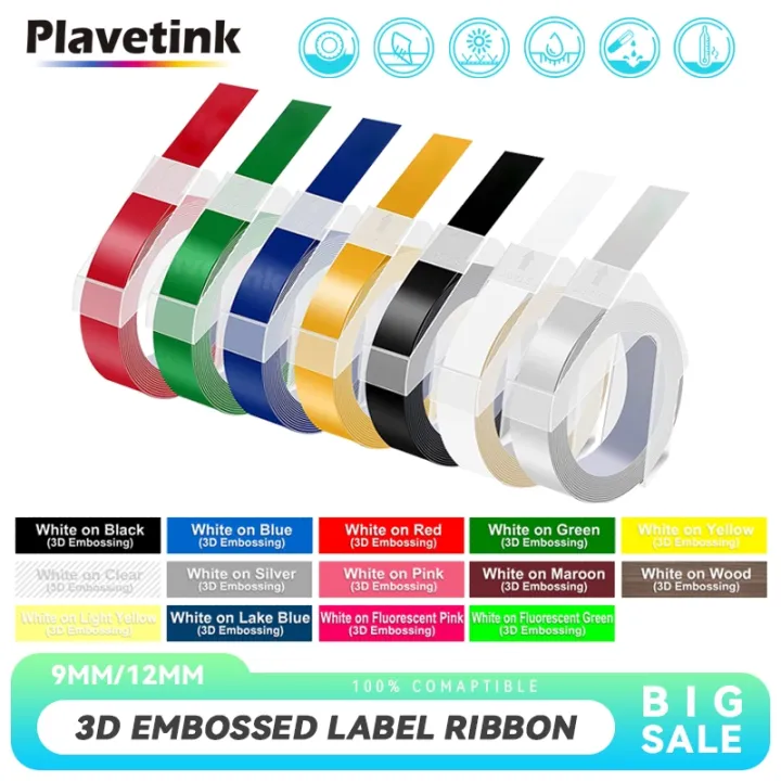 (free shipping) PLAVETINK Embossing for Dymo Letratag 3D Tapes Label