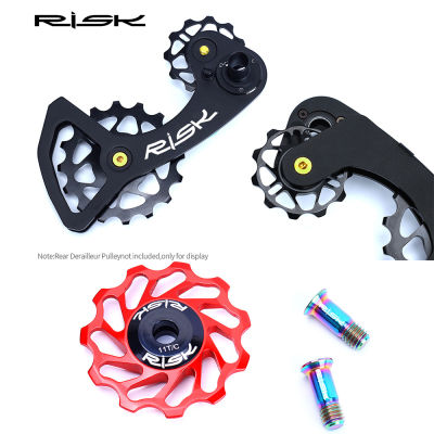 RISK M5x14.2mm Road Bike Cycling Bicycle Rear Derailleur Jockey Wheel Fixed Bolt Screw For Bike Pulley Lightweight Hollow