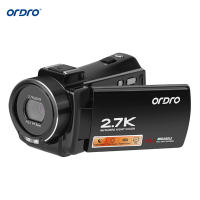 ORDRO HDV-V17 2.7พันกล้องวิดีโอดิจิตอลกล้องวิดีโอแบบพกพา DV บันทึก3.0นิ้ว IPS หน้าจอสัมผัส48MP 16X ดิจิตอลซูม IR Night Vision เวลาล่วงเลยความงามใบหน้ายิ้มจับภาพด้วยสายชาร์จ USB การควบคุมระยะไกลพกถุง