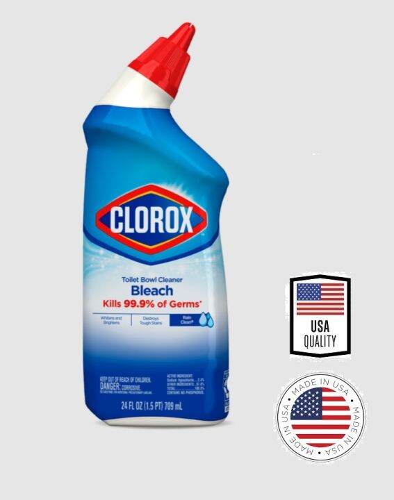 Clorox Toilet Bowl Cleaner with Bleach Kills 99.9 of Germs 24 Oz
