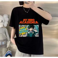 เสื้อ my hero academia Deku มังงะมายฮีโร่อคาเดเมีย หญิง Izuku Midoriya เสื้อยืดคอกลม ชาย พิมพ์ลายการ์ตูนอนิเมะแขนสั้นS-5XL