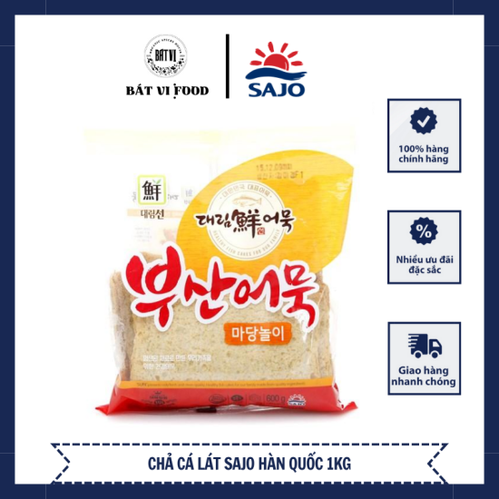 Chả cá hàn quốc sajo gói 1kg siêu ngon tiết kiệm đùng cho nhà hàng - ảnh sản phẩm 1