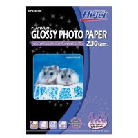 กระดาษปริ้นรูป Hi-jet ผิวมัน Inkjet Platinum Glossy Photo Paper 230 แกรม 4x6 นิ้ว