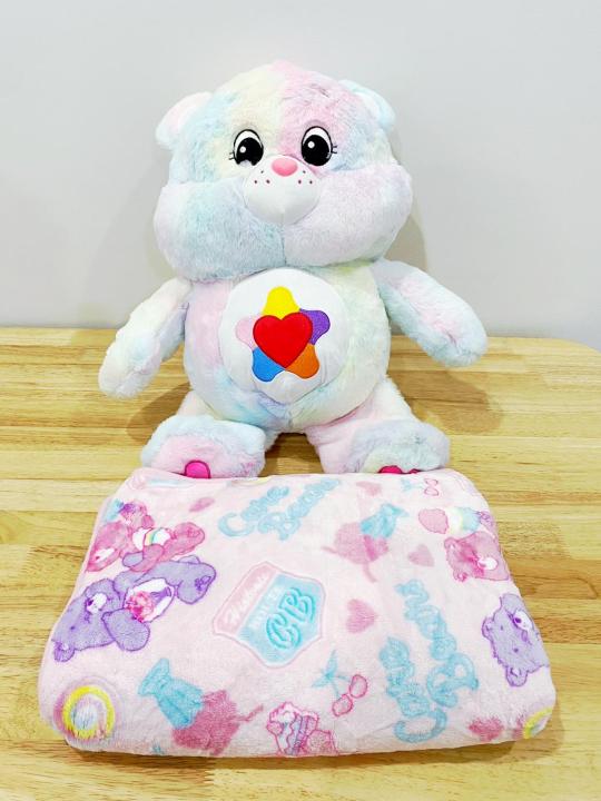 julyshop-หมอนผ้าห่ม-care-bear-หมอนผ้าห่ม-หมอนผ้าห่มซุกมือ-หมอนผ้าห่มพกพา-ตุ๊กตาผ้าห่ม-หมอนผ้าห่มใหญ่-พร้อมส่งจากไทย