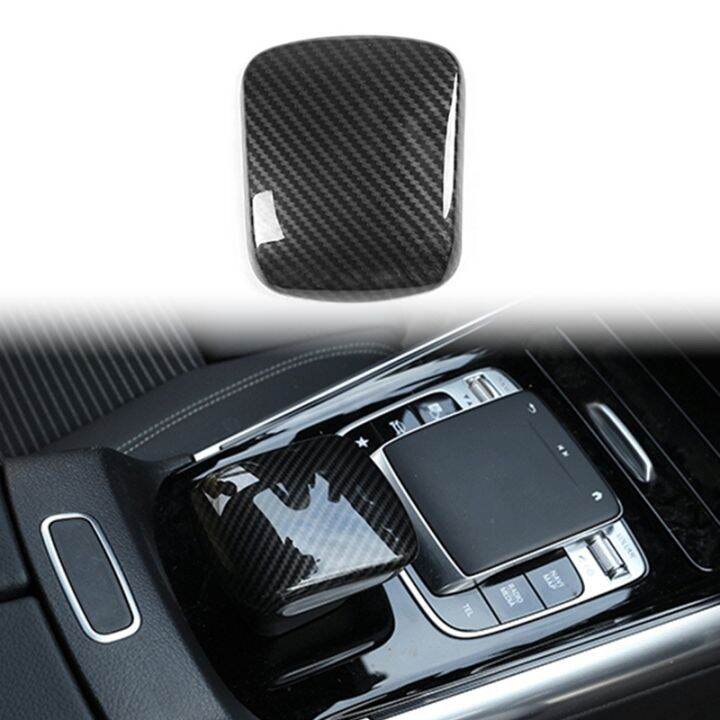 car-carbon-fiber-center-control-armrest-box-head-cover-gear-head-cover-trim-for-mercedes-benz-glb-b-class-2020