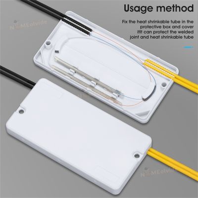Hot 10pcs Drop cable protection box Optical fiber Protection box heat shrink tubing to protect fiber splice tray 2 into 2 out