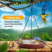 1 PCS Outdoor Bird Feeder Bird Drinker Feeding Tray Bird Feeder for Backyard Patio Fence Decking