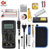 QHTITEC 830Plus Digital Multimeter Soldering Iron Kit AC/DC Votage Current Tester 2000 Counts True RMS Meter Welding Tools Electrical Trade Tools Test