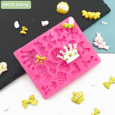 【CW】✉❀❡  Hot Sell Cartoon Bow Tie Silicone Fondant Mold Jelly Chocolate Shaped Decoration Baking Moulds