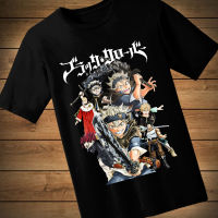 #0108 เสื้อยืดลายการ์ตูน BLACK CLOVER เสื้อยืดสีดำ เสื้อใส่เล่น เสื้อยืด เสื้อคอกลม ใส่สบาย เสื้อสกรีน เสื้อสั่งทำ เสื้อยืดแขนสั้น