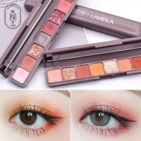 พาเลทอายแชโดว์ 9สี LAMEILA อายแชโดว์ อายแชโดว์พาเลท เนื้อดินน้ำมัน สีสันสวยงาม สีสวย ติดทน กันน้ำ 9ช่อง Eyeshadow พาเลตอายแชโดว์กันน้ำ