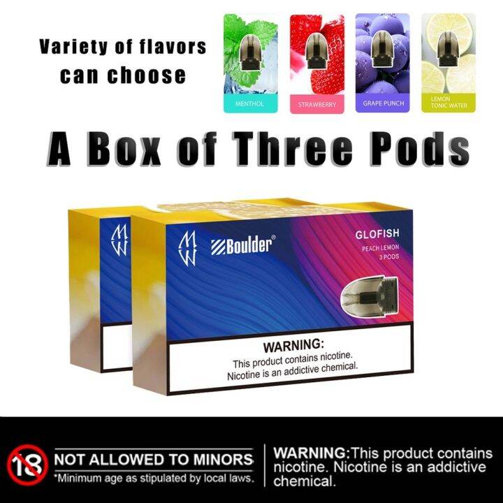 【COD 】Boulder pod 3 in 1 box vape pods 3 5 Nicotine Original Lazada PH