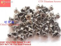 DIN 965 M2 Titanium screws M2x3 M2x4 M2x5 M2x6 M2x8 M2x10 Flat Head PHIL Driver Ti GR2 Polished QCTI Screw