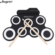 Folding Silicone Hand Roll Usb Electronic Drum Portable Practice Drums Pad