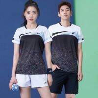 Yonexbadminton เสื้อผ้ากีฬาแห้งเร็วเสื้อผ้าเทนนิสปิงปองเสื้อผ้าระบายอากาศชายและหญิงคู่เสื้อผ้าการแข่งขัน