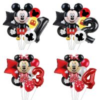 1set Disney Mickey Mouse Party Balloons Minnie Balloons 32" Number Balloon Baby Shower Birthday Party Decorations Kids Toy Gifts Balloons