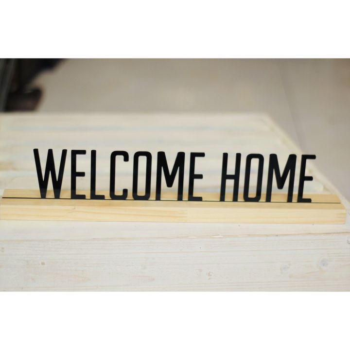 Chữ Welcome Home Decor Gắn Lên Thanh Gỗ Dán Tường, Trang Trí Nhà ...