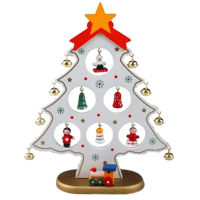 Christmas Ornament Wooden Christmas Tree Christmas Hanging Ornament Gift for Children Home Xmas Table Decoration