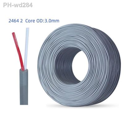 AWG 2464 OD3.0mm Grey 2 Core copper clad steel Copper wire 3.0mm OD 2464 sheath Cable Factory High quality