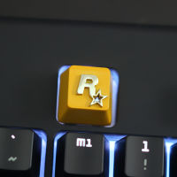 KeyStone Keycap 1 pcs Rockstar Games theme aluminum alloy metal mechanical keyboards keycaps R4 height for Cherry MX axis